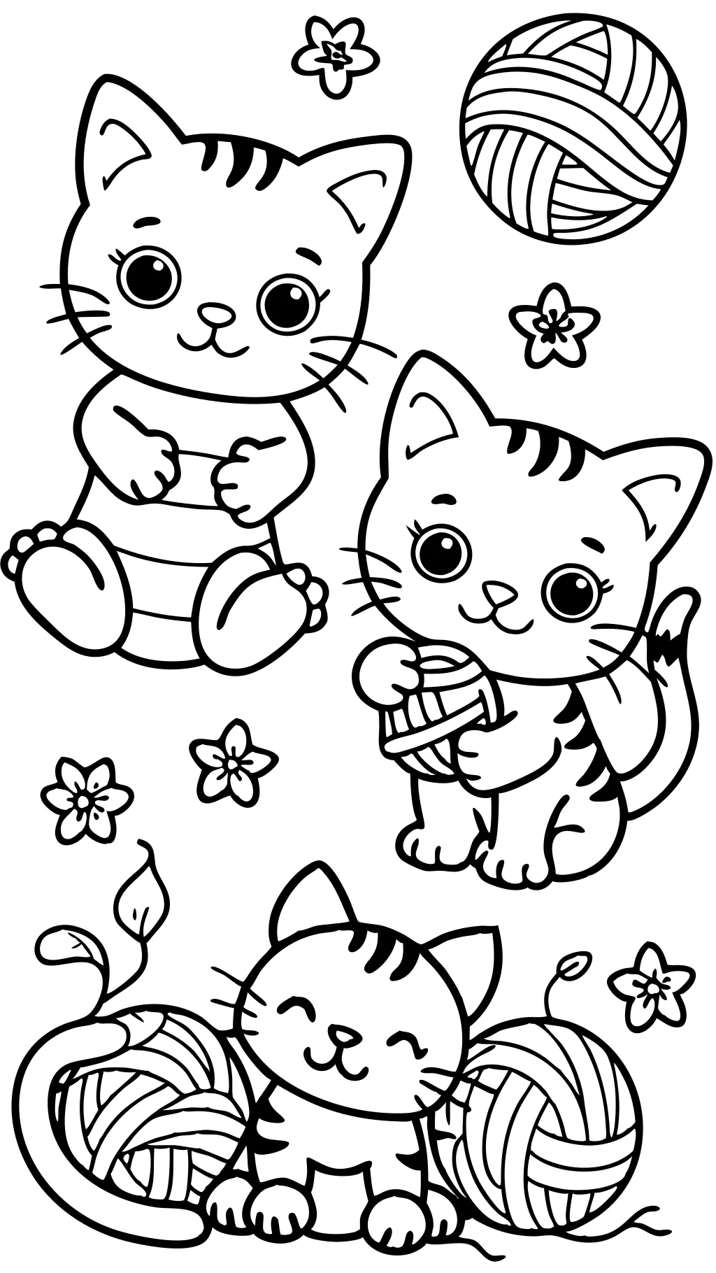 coloriages de chatons